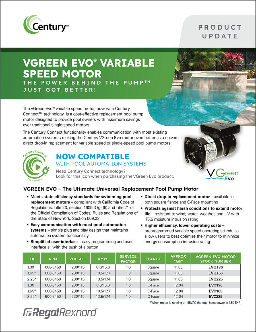MCF-10816-CT - Century VGreen Evo Sell Sheet  -  Limit 100